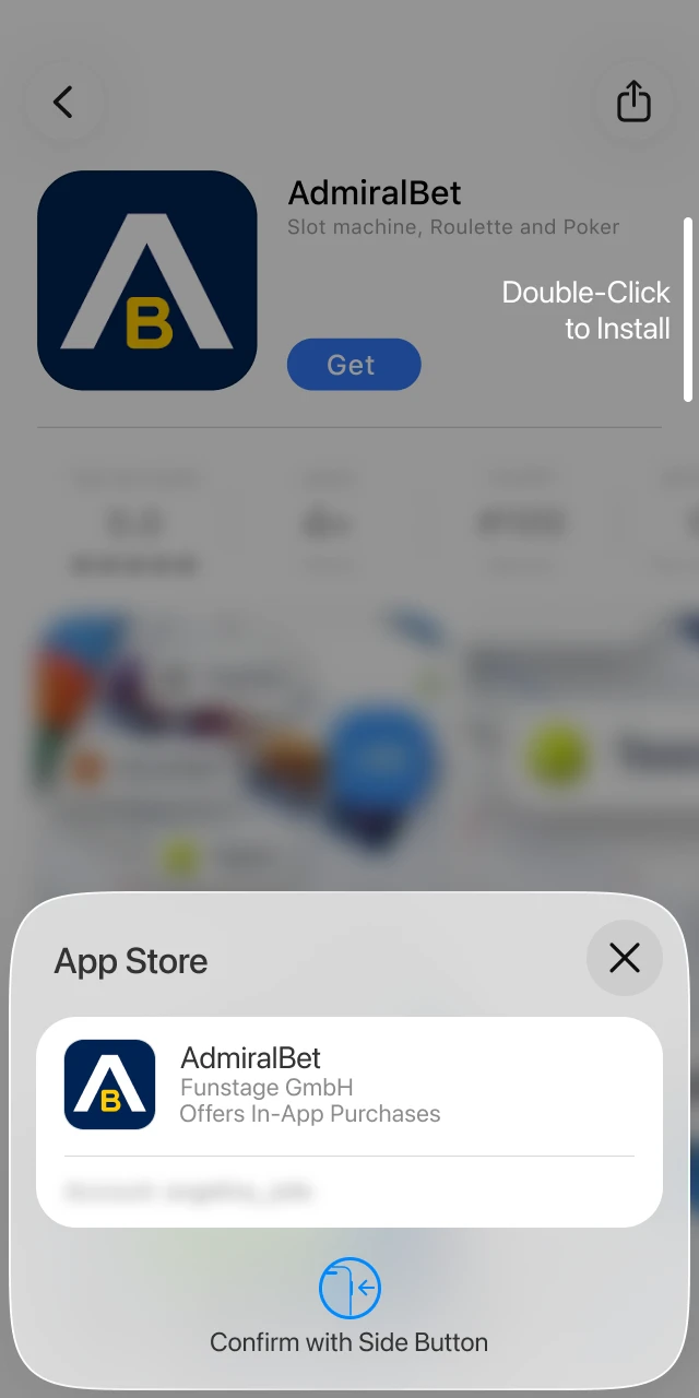 Get AdmiralBet on iOS without additional configurations.