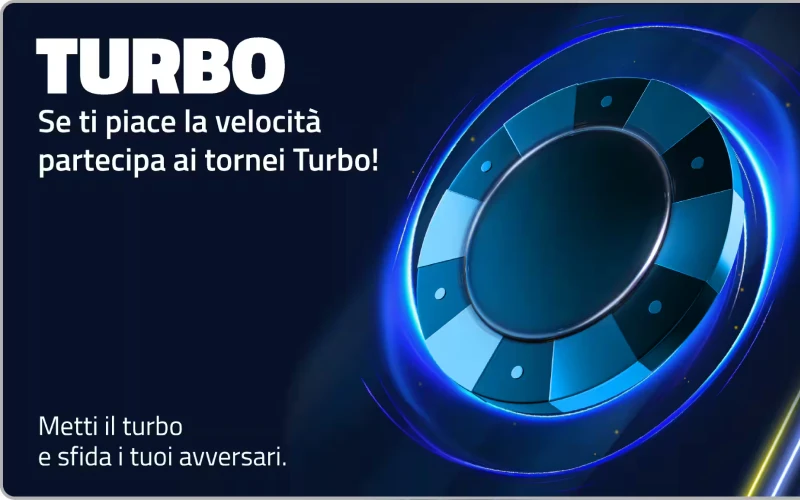 Visita la sezione tornei di poker del casinò online AdmiralBet e scegli Sfide Turbo Poker.
