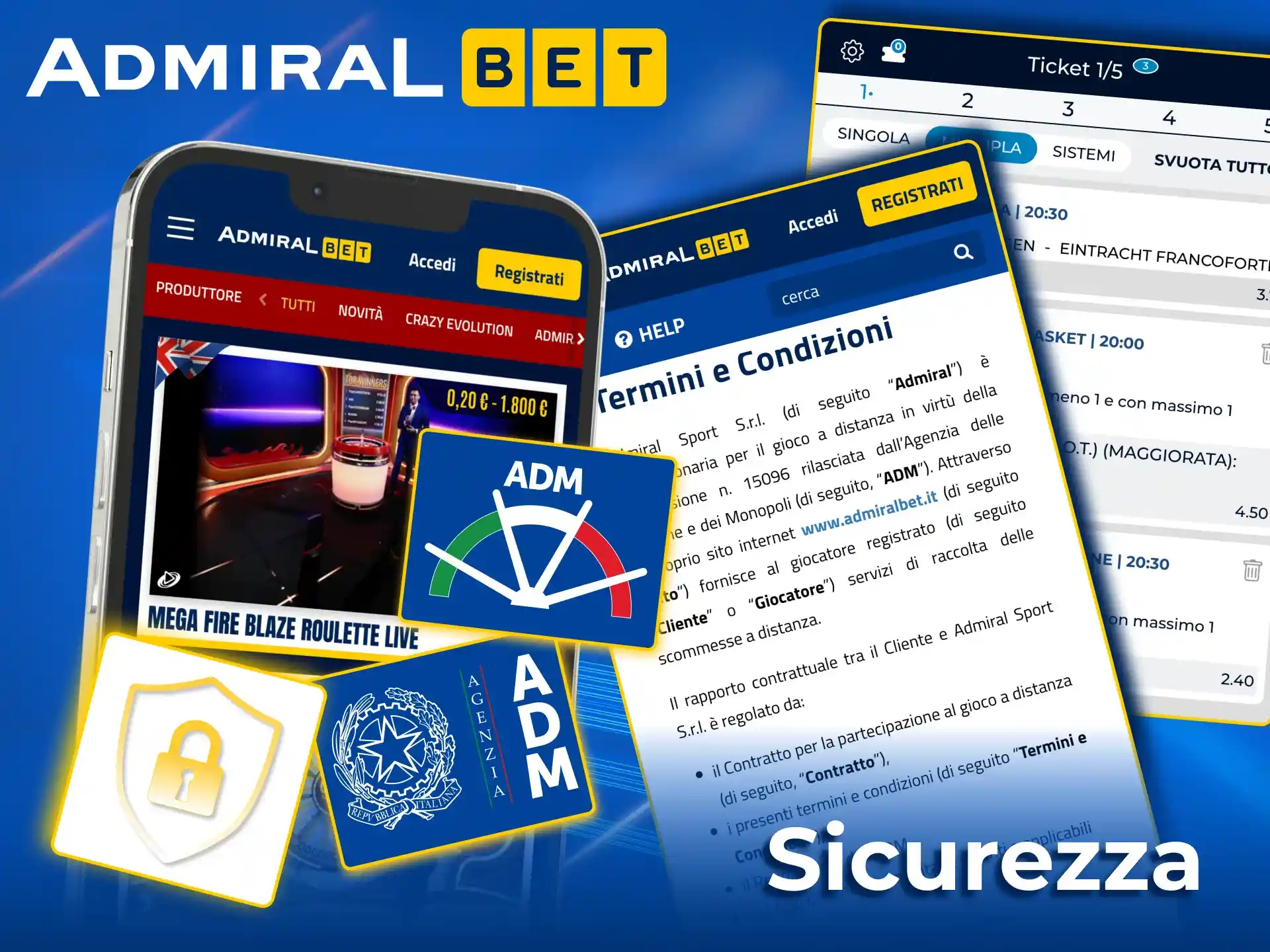 Gioca in sicurezza con AdmiralBet e certificazione ADM.