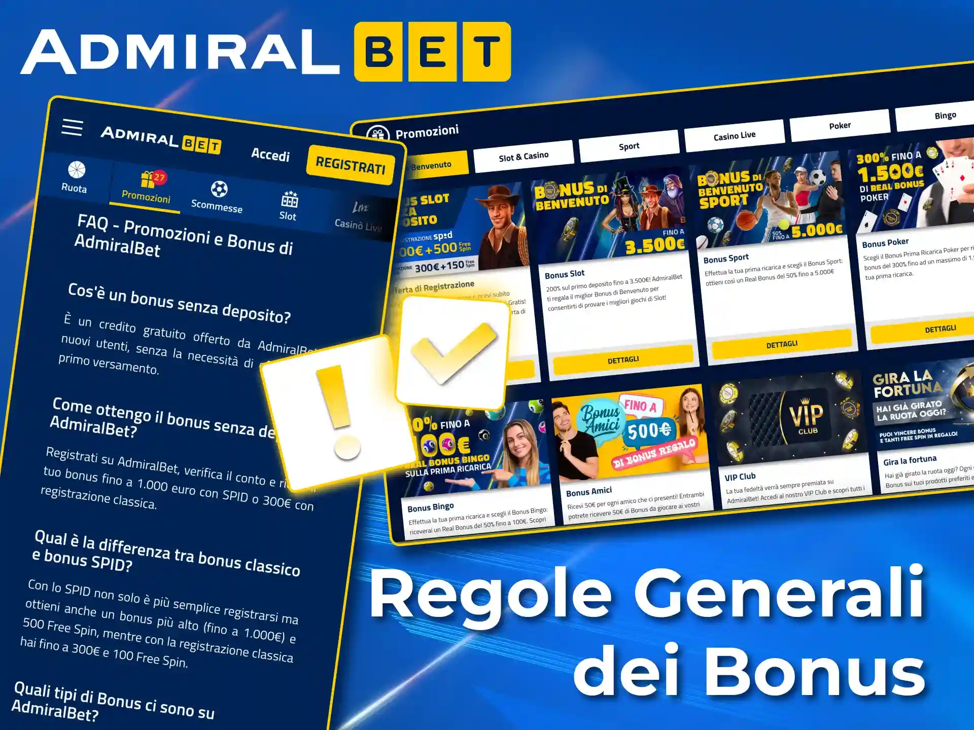 Regole bonus AdmiralBet con scadenze e requisiti di giocata.